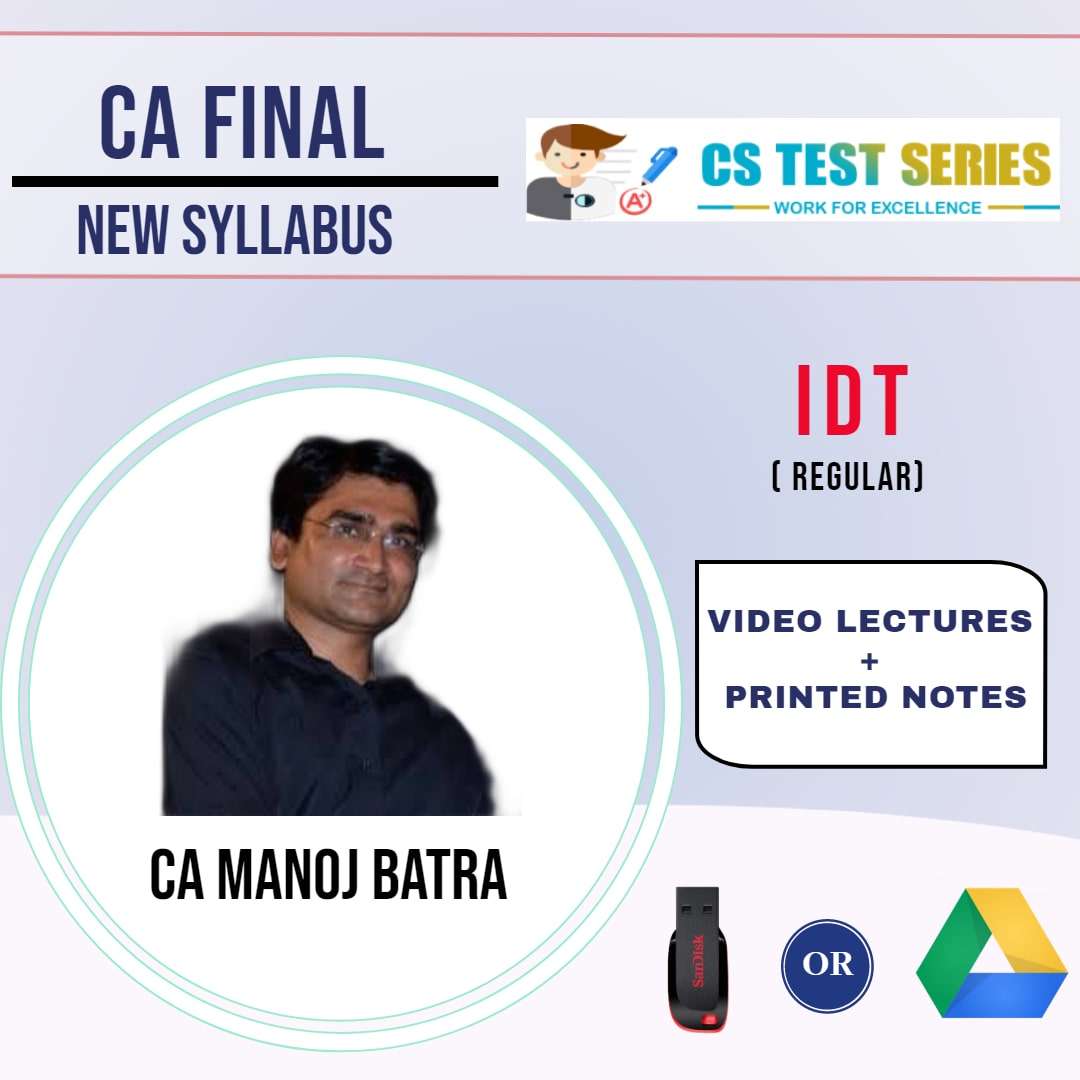 CA FINAL NEW INDIRECT TAX BY MANOJ BATRA (Regular)